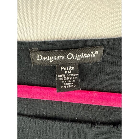 Designers Originals Black Sleeveless Petite Medium Top - Picture 2 of 3